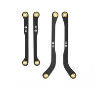 RampCrab Lot de 4 maillons pour SCX24 Bronco, C10, Wrangler JLU, maillons en acier, seulement avant, 4 pièces, noir