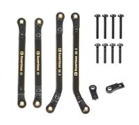 RampCrab Lot de 4 maillons pour SCX24 Bronco, C10, Wrangler JLU, maillons en laiton, seulement arrière, 4 pièces, noir