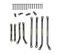 RampCrab Lot de 4 maillons pour SCX24 C10, Lot de maillons en Laiton, pièces de Mise à Niveau pour SCX24 Bronco, C10, Jeep Wrangler JLU, Axial 1/24 RC Crawler, 8 pièces, Noir