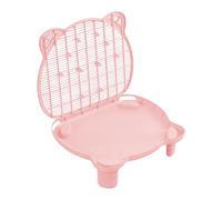 Rampe à litière pour chat avec grand compartiment de récupération - Rampe antidérapante - Pour moins d'œufs d'œuf - Nettoyage facile - Pour chats jusqu'à 15 kg - Rose