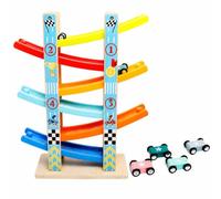 Rampe Course En Bois Multicolore , Voiture À Glissière À Six Rails MZM