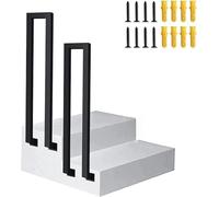 Rampe D’escalier Extérieure Rampe De Main Courante S’adapte à 1 Marche, Main Courante De Jardin Balustrade en Fer Forgé Garde-Corps De Sécurité avec Kit D’i, 1.6ft/50cm