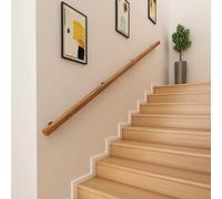 Rampe D’escalier pour Escaliers, Main Courante en Bois - Kit Complet Rampes D’escalier en Bois Maison Contre Le Mur Loft Intérieur Garde-Corps pour Personnes âgées Rampes De, 12ft
