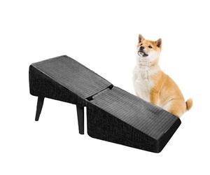 Rampe D'accès pour Chiens pour Lits, Escalier pour Chiens 2 en 1, Rampe Pliante pour Animaux, Tabouret Antidérapant pour Petits Chats La Plupart des C-hiens