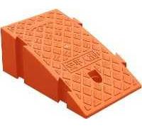 Rampe d'accès pour fauteuil roulant, Rampe de trottoir en plastique for véhicules, multicolore, hauteur 16-19 cm(Orange,H:19cm/7.5")