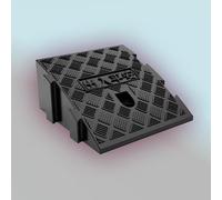 Rampe d'accès pour fauteuil roulant Threshold, Rampe de seuil emboîtable for fauteuil roulant et trottoir, multicolore, avec une hauteur de 7,6 à 18 cm.(Black,25x27x13 cm)