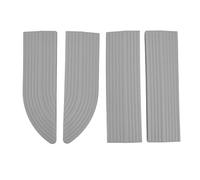 Rampe d'Accessibilité Universelle en Caoutchouc, Kit de 4 Pièces, Seuil de Porte pour Fauteuil Roulant, Intérieur et Extérieur, Gris, Antidérapante, Franchissement de Seuil Sécur