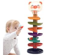 Rampe D'activité avec Balle, Tour De Chute De Boule, Tour Tourbillonnante De Chute De Boule Et De Rouleau, Jouet De Rampe De Chute Et De Roulement De Balle, Jouet De Rampe De Boule Éducatif Empilable