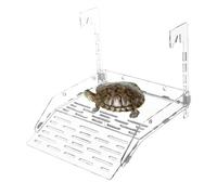 Rampe de basking des tortues - Plate-forme haute standard 20x25x5 cm en acrylique transparent | Terrasse pour reptiles avec raccord d'aspiration Habitat de séchage et de repos | Réservoir