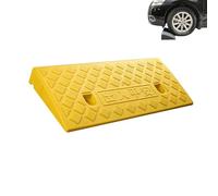 Rampe de Bordure d'allée, Rampe seuil en Plastique Lourde légère Portable pour Voitures Basses, camions, fauteuils roulants, Scooters, Motos, quais Chargement, hangars, garages Jaune 50x27x7cm