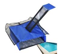 Rampe de canard pour piscine, écumoire de piscine avec panier flotteur, 70 x 33 x 12 cm, entretien de la faune, tissu Oxford, filet filtrant pour nettoyer les feuilles flottantes, bleu