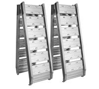 Wiltec Lot de 2X Rampe de Chargement Pliable 1820 x 305 mm - capacité de Charge Max. 400 kg - Profil à Barres - en Aluminium - Rampe d'accès Utilitaire Moto ATV Quad remorque