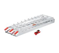 Wiltec Rampe de Chargement Pliable 2260 x 305 mm - capacité de Charge Max. 680 kg - en Aluminium - Profil à Barres - Rampe d'accès Utilitaire Moto ATV Quad remorque