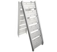 Rampe de chargement en aluminium avec bandes de roulement, capacité de 200 kg, rampe pliable portable de 180,3 cm pour motos, camions, remorques, tondeuses
