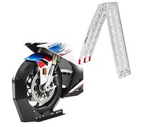 Rampe de Chargement Moto Aluminium CS1 Set Bloque Roue Pliable Max. 340kg