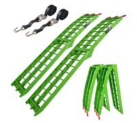 Rampe De Chargement Pliable En Alu 680 KG Verte 2 Pièces