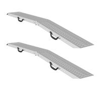 vidaXL Ramp de Chargement 2 pcs Argent 185 x 22,5 x 4,5 cm