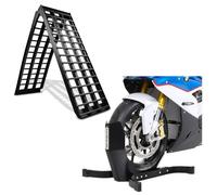 Rampe De Chargement V Noir En Aluminium + Bloque Roue Easy-Plus Bequille Avant À 21 Pouces Noir-Mate