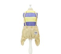 Rampe De Chien Vêtements Colorés pour Chiots Combinaisons Combinaisons pour Les Vêtements De Chemise À Rayures en Plein Air