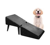 Rampe De Compagnie Pliable pour Lit - Tabouret De Pas De Chien Multifonctionnel avec Non Glissée Et Cadre en Bois | Rampe De Montée Douce pour Chiots, Chiens Seniors, Chats | Accès Compact
