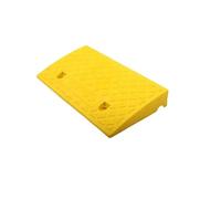 Rampe de cross de voiture Rampe de seuil de voiture en plastique, rampe de bordure Portable avec marches de hauteur de Surface texturées for allée, quai de chargement, trottoir(Yellow,25X27X7m)