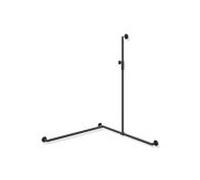 Hewi Rampe de douche System 900 900.35M33460ER 1250 x 965 x 965 mm, version gauche, gris foncé mat profond