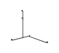 Rampe de douche Hewi System 900 900.35M33860ER 1250 x 1185 x 965 mm, version droite, noir mat profond