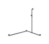 Rampe de douche Hewi System 900 900.35M33960ER 1250 x 965 x 1185 mm, version gauche, gris foncé mat profond