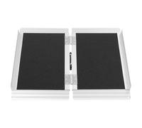 Rampe de fauteuil roulant portable pliable pour fauteuil roulant - Rampe de seuil antidérapante en aluminium - Pour escaliers, marches, trottoirs, rampe de seuil pour fauteuil roulant électrique, 61 x