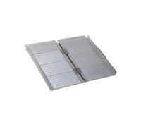HOMCOM Rampe de Fauteuil Roulant Rampe de Chargement Rampe d'accès antidérapant Pliable en Aluminium avec Bordures Charge Max. 270 Kg 61 x 74 cm