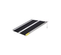 HomCom Rampe de fauteuil roulant pliable aluminium 91 x 72 x 5 cm antidérapante 270 kg Noir