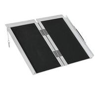 HomCom Rampe pour fauteuil roulant de chargement antidérapante pliable alu bordures de sécurité Noir