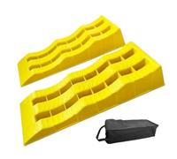 Rampe de Levage Voiture Lot de 2 rampes nivellement antidérapantes for Camping-Car, Cales Roues et pneus(Yellow)
