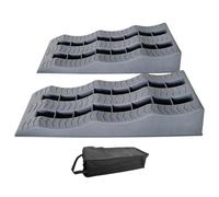 Rampe de Levage Voiture Lot de 2 rampes nivellement for Camping-Car, stabiliser Le ou la remorque, avec Sac Oxford(Grey)