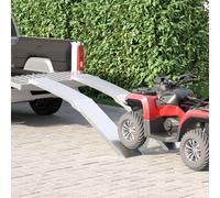 Rampe de moto 680 kg 2 pcs Argenté 205 x 28 x 5 cm Aluminium vidaXL
