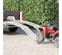 Rampe de chargement en aluminium - vidaXL - 222x28x5 cm - Noir - Pliable - Poids maximal 200 kg - Lot de 2