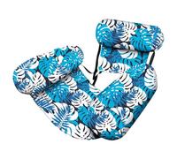 Rampe de natation pour adulte - Chaise longue gonflable - Hamac de piscine - Avec dossier - Tapis d'eau - Jouet d'extérieur pour voyage, lac, natation, soleil, vacances