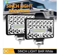 Rampe de Phare de Travail LED 2x175w, 12V 24V, Rectangle Projecteurs Lumière Feux pour Voiture camions SUV ATV 4x4 Tracteur