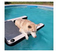 Rampe de piscine gonflable pour chien avec marches antidérapantes et pompe pour l'entrée et la sortie d'eau en toute sécurité