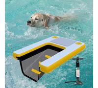 Rampe de piscine gonflable pour chien, escalier flottant portable pour un accès facile aux piscines hors sol et creusées, lacs