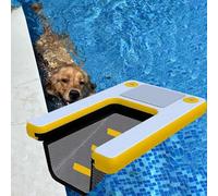 Rampe de piscine gonflable pour chiens de grande taille - Quai flottant avec tapis antidérapant, idéal pour les bateaux, les quais, les océans et les lacs
