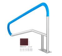 VEVOR Rampe de piscine 1395 x 810 mm – Main courante inox, plaque de base, barre antirouille