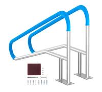 Rampe de Piscine-VEVOR-Barre d'appui Antirouille avec Couvercle de Poignée et Accessoires pour Spas-Blanc Argenté