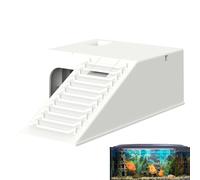 Rampe de Plate-Forme Basking : cachette, Zone de Bronzage des Reptiles | Petite Plateforme d'escalade pour Tortues avec Maison d'abri et Design d'eau filtrée, terrasse