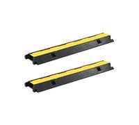 vidaXL Rampe de protection de câble 1 canal caoutchouc 100 cm – Lot de 2 Signalisation