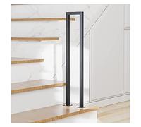 Rampe de sécurité d'escalier en fer forgé en forme de U/M pour intérieur/extérieur - Barre de support montée au sol (noir 70 cm) et design élégant