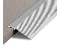 Rampe de Seuil Aluminium 10cm Large Seuil de Porte Barre de Seuil Rattrapage Bande de Transition Profilé de Transition,Convient pour Pente de 10-35mm,Argent 0.9m