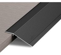 Rampe de Seuil Aluminium 10cm Large Seuil de Porte Barre de Seuil Rattrapage Bande de Transition Profilé de Transition,Convient pour Pente de 10-35mm,Noir 1m