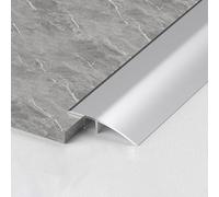 Rampe de Seuil Aluminium Barre de Seuil Rattrapage de Niveau Bande de Transition Profilé de Transition pour Sol Stratifié Moquette Convient pour Pente de 8-15mm(Argent)