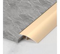 Rampe de Seuil Aluminium Barre de Seuil Rattrapage de Niveau Bande de Transition Profilé de Transition pour Sol Stratifié Moquette Convient pour Pente de 8-15mm(Or)